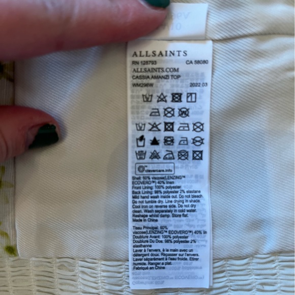 NWT | All Saints Cassia Amanzi Crop Ditsy Floral Bralette Top - Picture 7 of 8